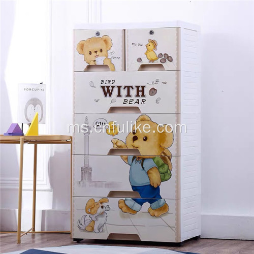 Laci Penyimpanan Bayi Rolling Organizer Plastik Kabinet